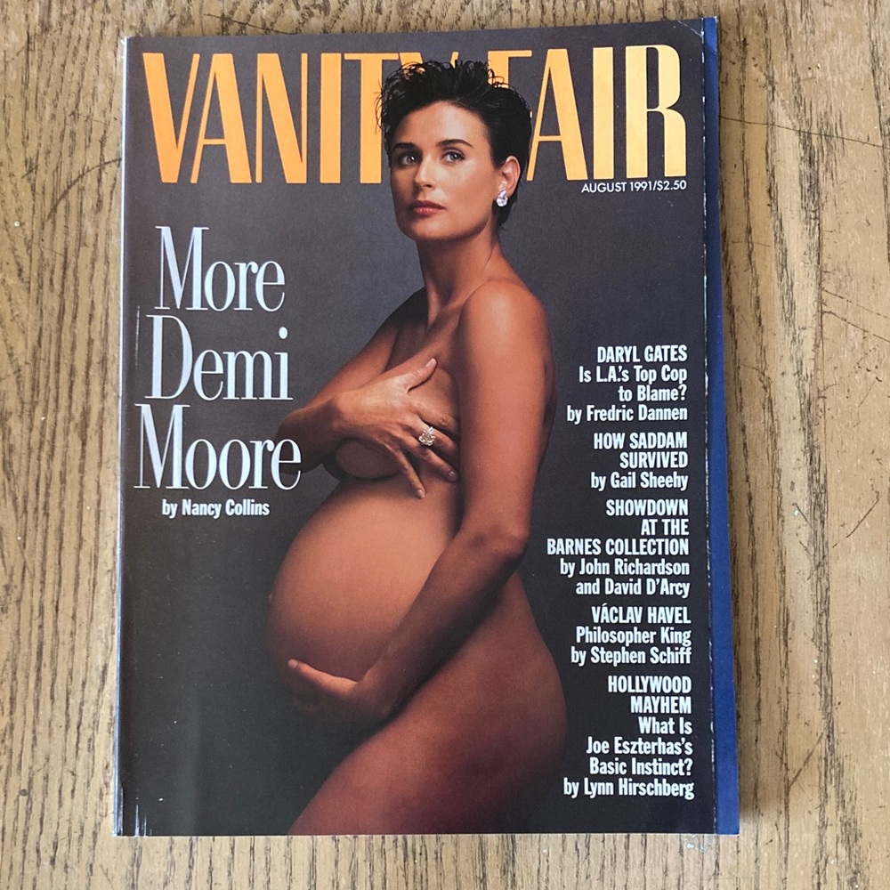 Iconic Demi Moore 1991 Vanity Fair magazine, collectible